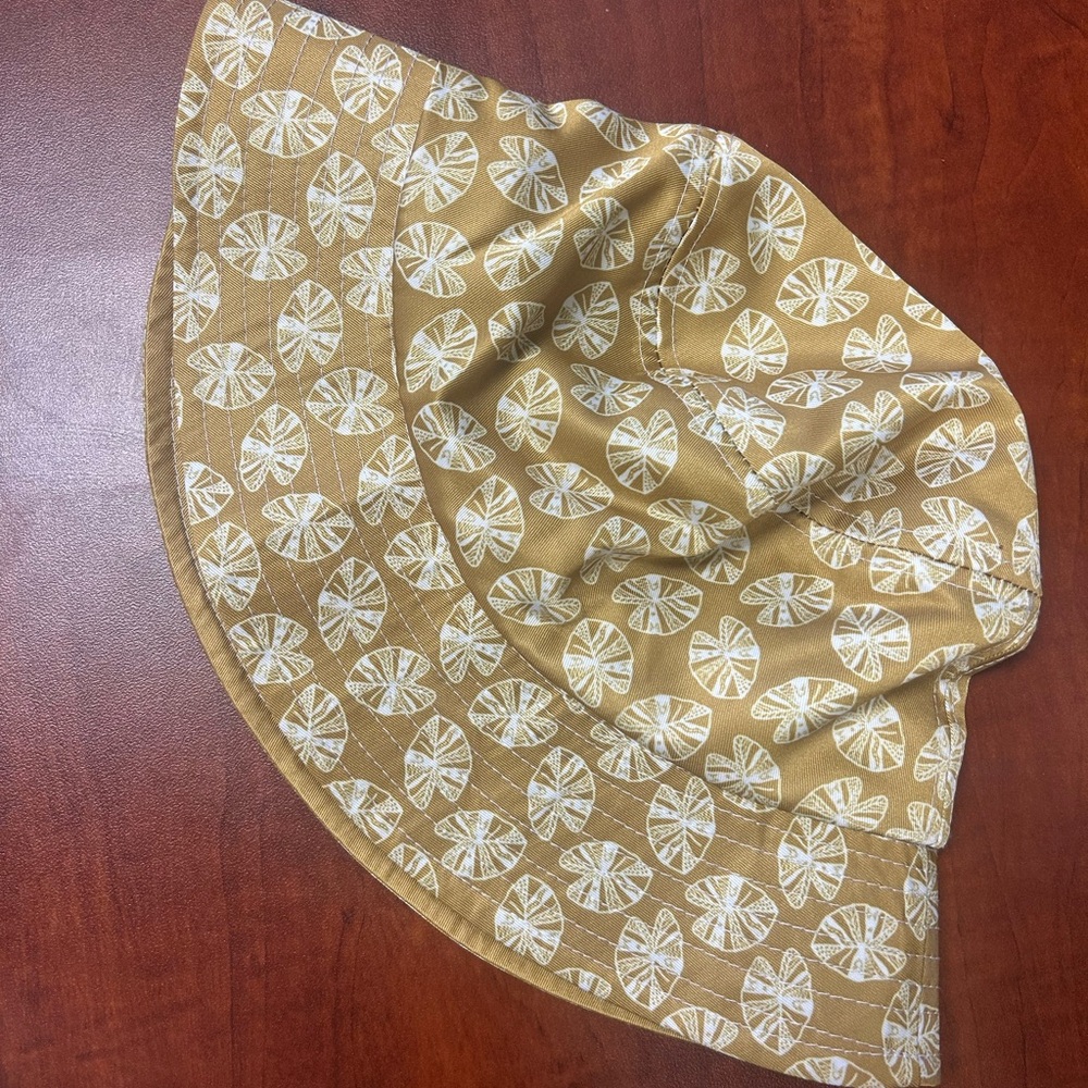 Kalo print Bucket Hat (mustard yellow)